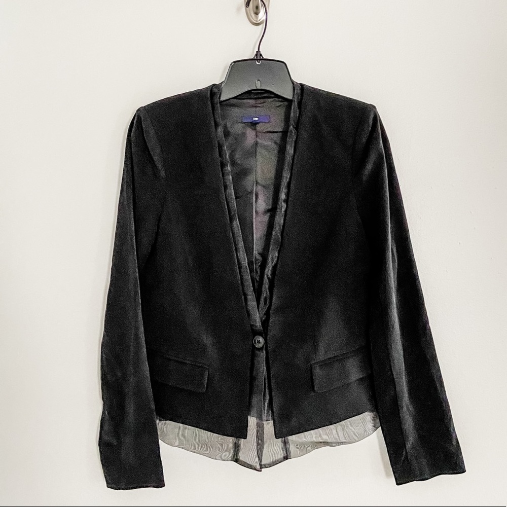 Gap Lightweight Blazer with Tulle Trim